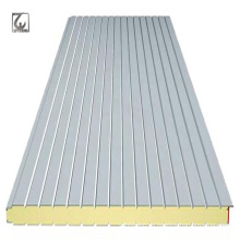 Materiales de techo de bajo costo 0.5 mm de superficie de acero Interior PU / EPS Panel de techo